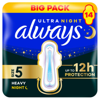 Always Ultra Sanitary Towels Secure Night Extra (Size 5)