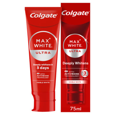 Max White Ultra Visible White Teeth Whitening Toothpaste 75ml