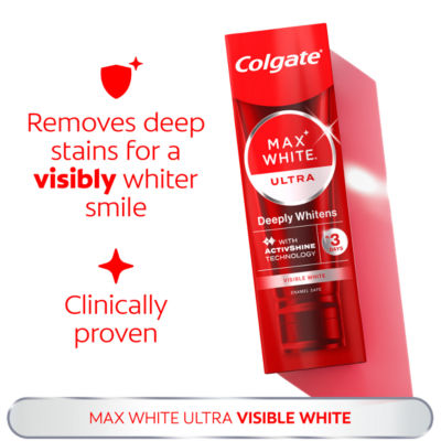 Max White Ultra Visible White Teeth Whitening Toothpaste 75ml thumbnail 4