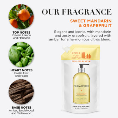 Signature Sweet Mandarin & Grapefruit Hand Wash 1 Litre Refill thumbnail 3