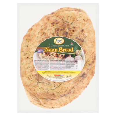 3 Garlic & Coriander Naan Bread