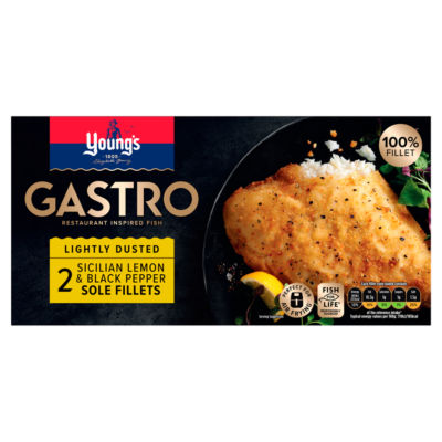 Gastro Lightly Dusted 2 Sicilian Lemon & Black Pepper Sole Fillets 280g