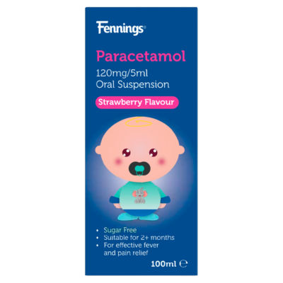 Strawberry Flavour Paracetamol 120mg/5ml Oral Suspension 100ml thumbnail 2