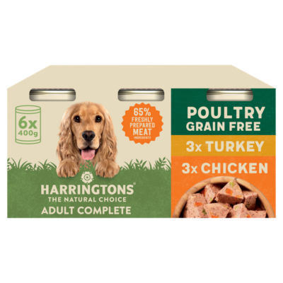 Poultry Wet Dog Food Cans Multi Pack 6 x 400g