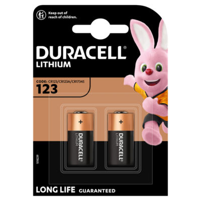 High Power Lithium 123 Battery 3V, Pack of 2 (CR123 / CR123A / CR17345) thumbnail 2