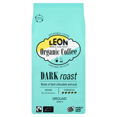 Dark Roast Organic Coffee Ground 200g thumbnail 2