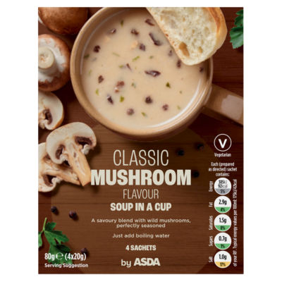 Classic Mushroom Flavour Soup in a Cup 4 x 20g (80g) thumbnail 2