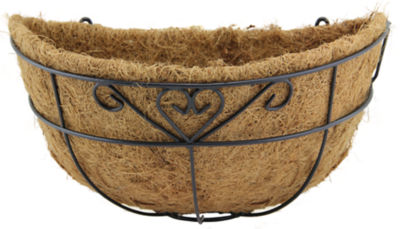 Wall Basket With Coco Liner (Heart Style) 12 Inch