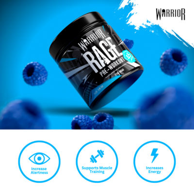 Rage Pre-Workout Blazin Blue Raz 392g thumbnail 3
