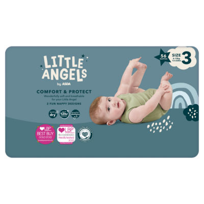 Little Angels Comfort & Protect Size 3 6-10kg 56 Nappies thumbnail 2
