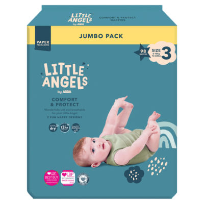 Little Angels by  Comfort & Protect Size 3 6-10kg 98 Nappies thumbnail 2