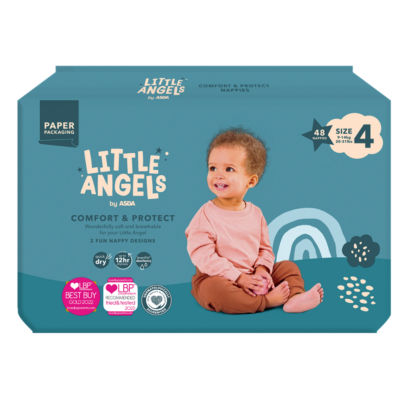 Little Angels Comfort & Protect Size 4 9-14kg 48 Nappies thumbnail 2