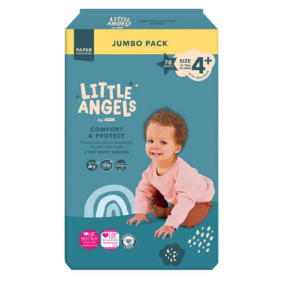 Little Angels by  Comfort & Protect size 4+ 10-15kg Jumbo Pack 78 Nappies thumbnail 2