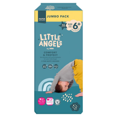 Little Angels by  Comfort & Protect Size 6+ 16kg+ 35lbs+ 46 Nappies thumbnail 2
