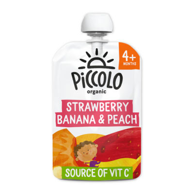 Organic Strawberry, Banana & Peach Smooth 4+ Months 100g thumbnail 2