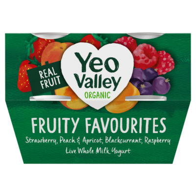 Organic Strawberry, Peach & Apricot, Blackcurrant, Raspberry 440g (4 x 110g) thumbnail 2