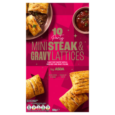 10 Party Mini Steak & Gravy Lattices 300g thumbnail 2