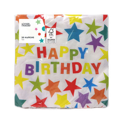 Bright Star Happy Birthday Napkins