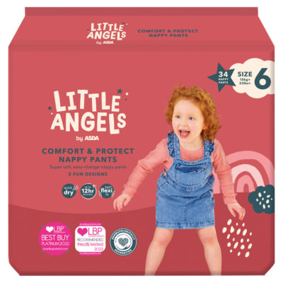 Little Angels Comfort & Protect Size 6 15kg+ 34 Nappy Pants thumbnail 2