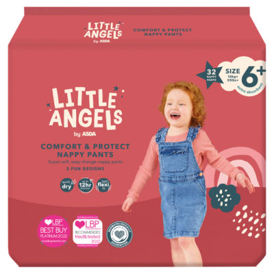 Little Angels Comfort & Protect Size 6+ 16kg+ 32 Nappy Pants thumbnail 2