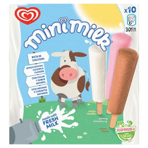 Wall's Mini Milk Vanilla, Strawberry & Chocolate Ice Cream Lollies