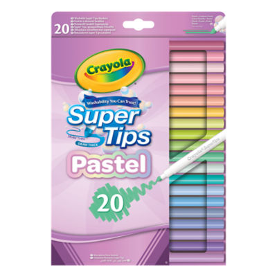 20 Super Tips Pastel Washable Markers 3+