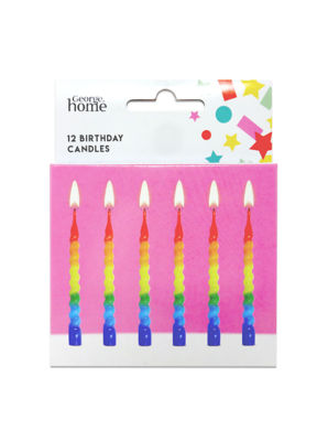 12 Birthday Rainbow Twist Candles thumbnail 2