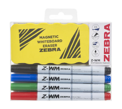 3 Double-Ended Whiteboard Markers and a Magnetic Whiteboard Eraser thumbnail 2