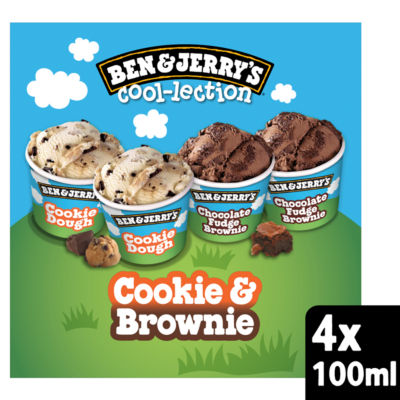 Cool-Lection Cookie & Brownie Ice Cream Multipack 4 x 100ml thumbnail 2