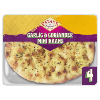 Garlic & Coriander Mini Naan Breads x 4 thumbnail 2
