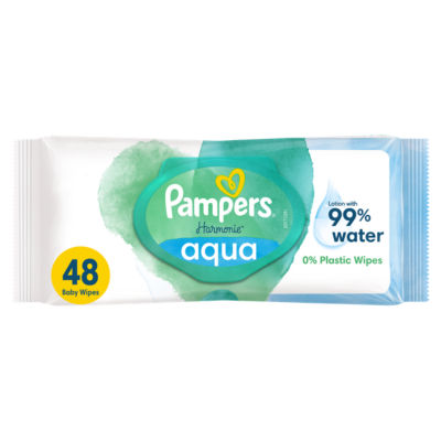Harmonie Aqua Baby Wipes Plastic Free1 Pack = 48 Baby Wet Wipe thumbnail 2