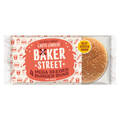 4 Pre-Sliced Mega Seeded Burger Buns thumbnail 2