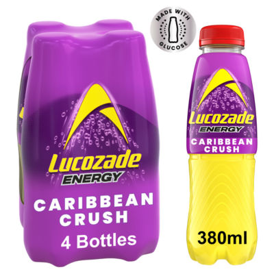 Lucozade Energy Drink Caribbean Crush 4 x 380ml