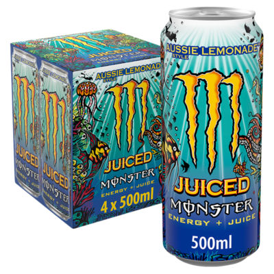 Monster Juiced Aussie Style Lemonade 4X500ml