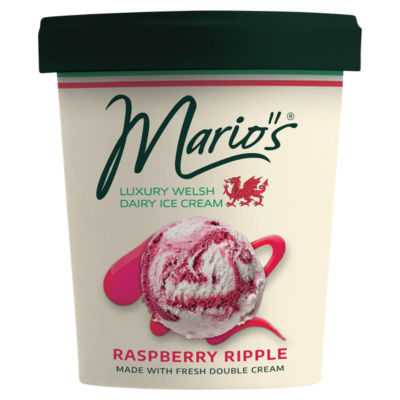 Luxury Welsh Dairy Ice Cream Raspberry Ripple 500ml thumbnail 2