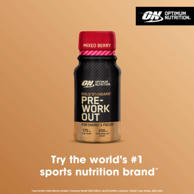 Gold Standard Pre-Workout Energy Shot, Mixed Berry Flavour, single serve, 60ml thumbnail 4