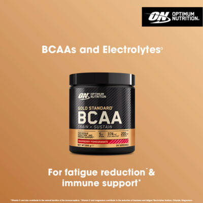 Gold Standard BCAA Train + Sustain Powder, Raspberry Pomegranate Flavour, 28 servings, 266g thumbnail 3