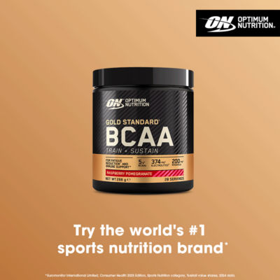 Gold Standard BCAA Train + Sustain Powder, Raspberry Pomegranate Flavour, 28 servings, 266g thumbnail 4