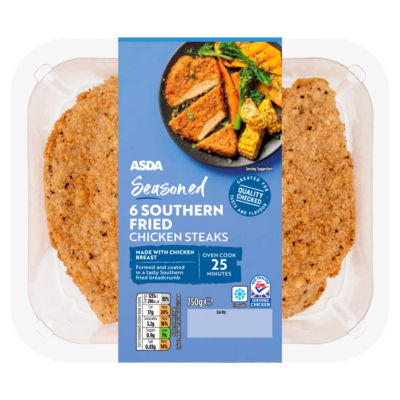 Seasoned 6 Southern Fried Chicken Steaks 750g thumbnail 2