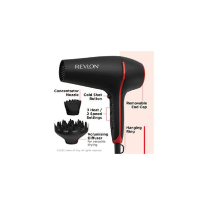 REVLON SMOOTHSTAY Coconut Oil-Infused 2000 Watts Hair Dryer with Volumising Diffuser accessory- RVDR5317 thumbnail 4