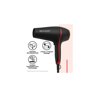 REVLON SMOOTHSTAY Coconut Oil-Infused 2000 Watts Hair Dryer with Volumising Diffuser accessory- RVDR5317 thumbnail 6