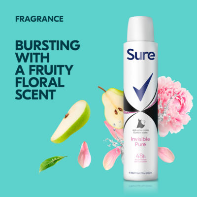 Anti-Perspirant Aerosol Invisible Pure 200ml thumbnail 4