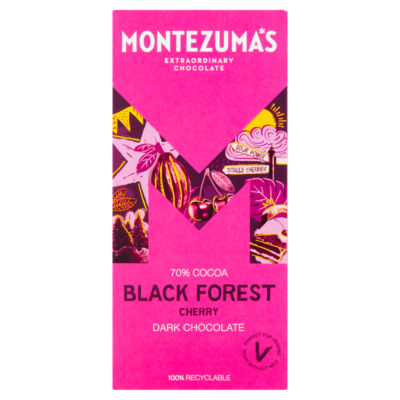 70% Cocoa Black Forest Cherry Dark Chocolate 90g thumbnail 2