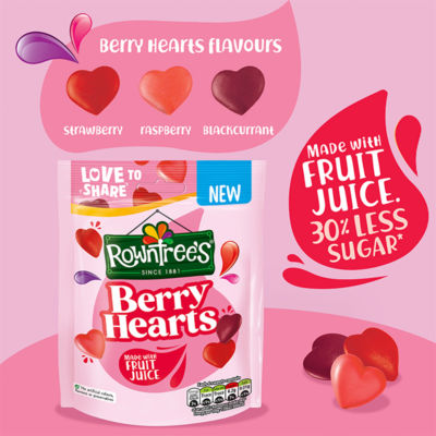 Rowntree’s Berry Hearts Sweets Sharing Bag 115g thumbnail 4
