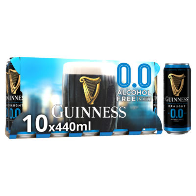 Draught Alcohol Free Stout Beer 0.0% vol 10x440ml Cans