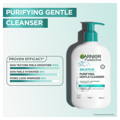 Salicylic Purifying Gentle Face Cleanser with Salicylic Acid, Niacinamide & Ceramides 250ml thumbnail 3