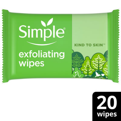Exfoliating Face Wipes biodegradable 20 wipes
