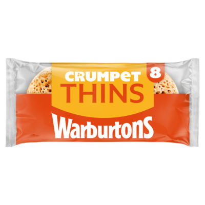 Warburtons 8 Crumpet Thins