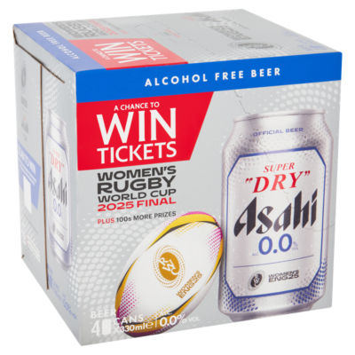 Super Dry 0.0% Alcohol Free Beer 4 x 330ml Cans
