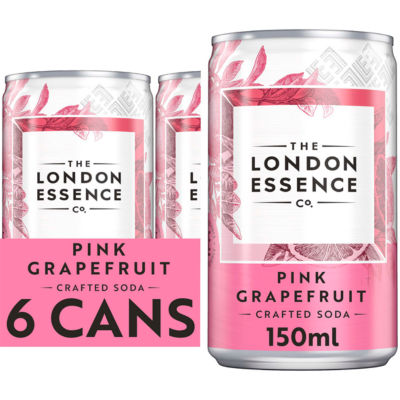London Essence Pink Grapefruit Crafted Soda Cans 6 x 150ml thumbnail 2